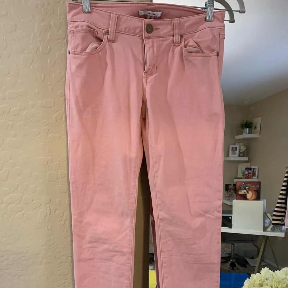 Cabi pink skinny jeans